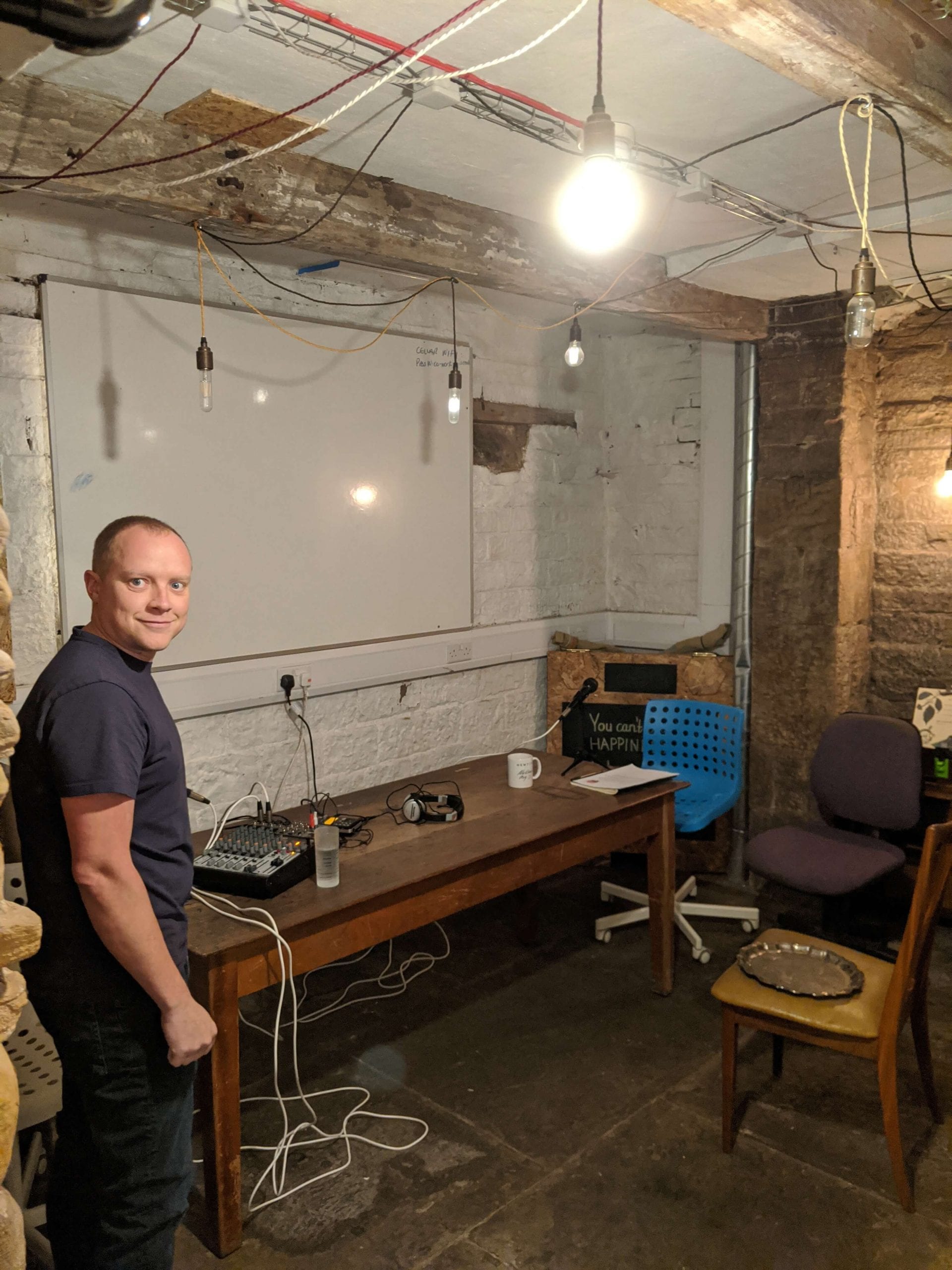 Paul Hill Recording The Podcast